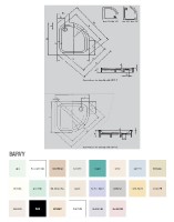 Kaldewei sprchová vanička Advantage Zirkon 80×80×6,5 cm, č. 511-2, R 500, nosič 452048040001